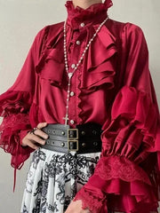 Gothic Batwing Sleeve Blouse