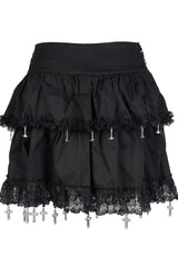 Dark Gothic Cyberpunk Chain Mini Skirt