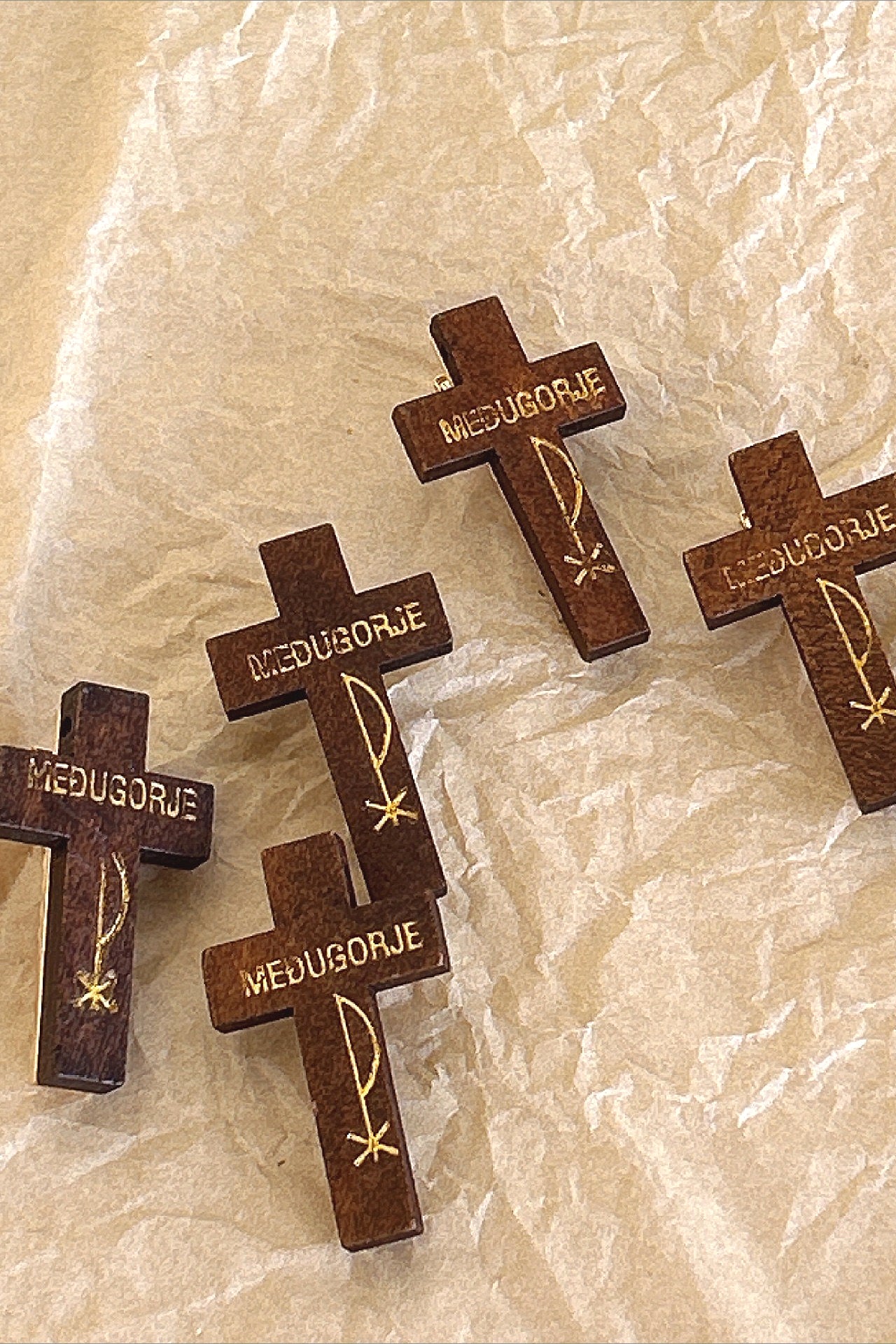 Wooden Cross Hair Accs