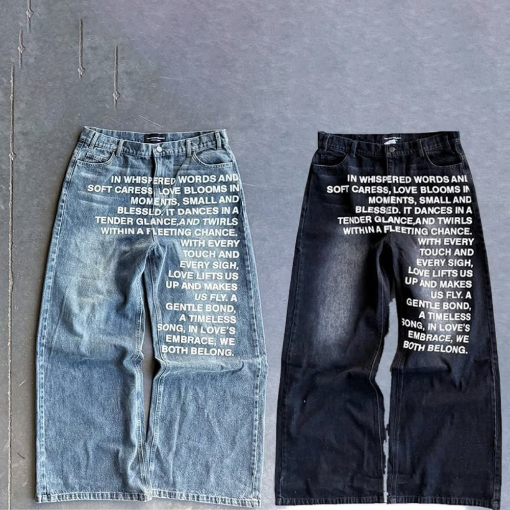 Baggy Y2K American Letter Gothic Streetwear Pants Secondary image