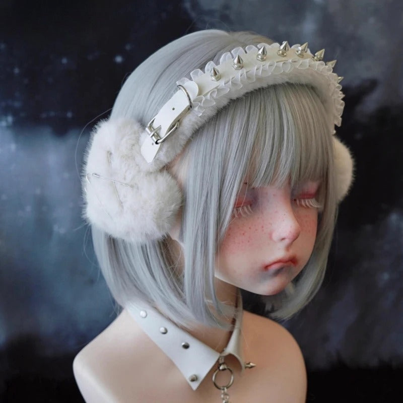 Harajuku Y2K Lace Rivet Earmuff Main image