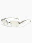 Y2K Star Rhinestone Rimless Glasses