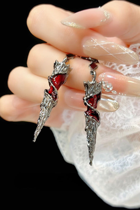 Elegant Zircon Red Cos Earings
