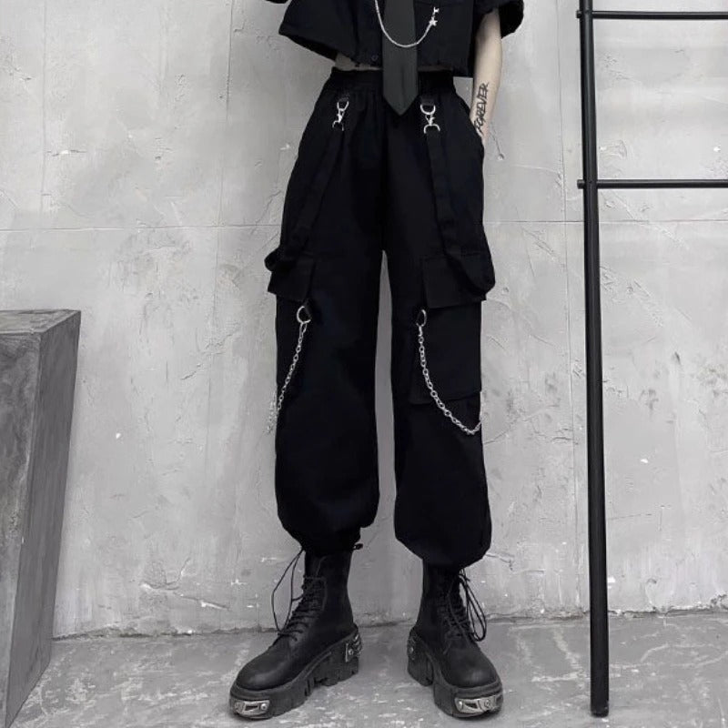 Black High Waist Loose Pants Secondary image