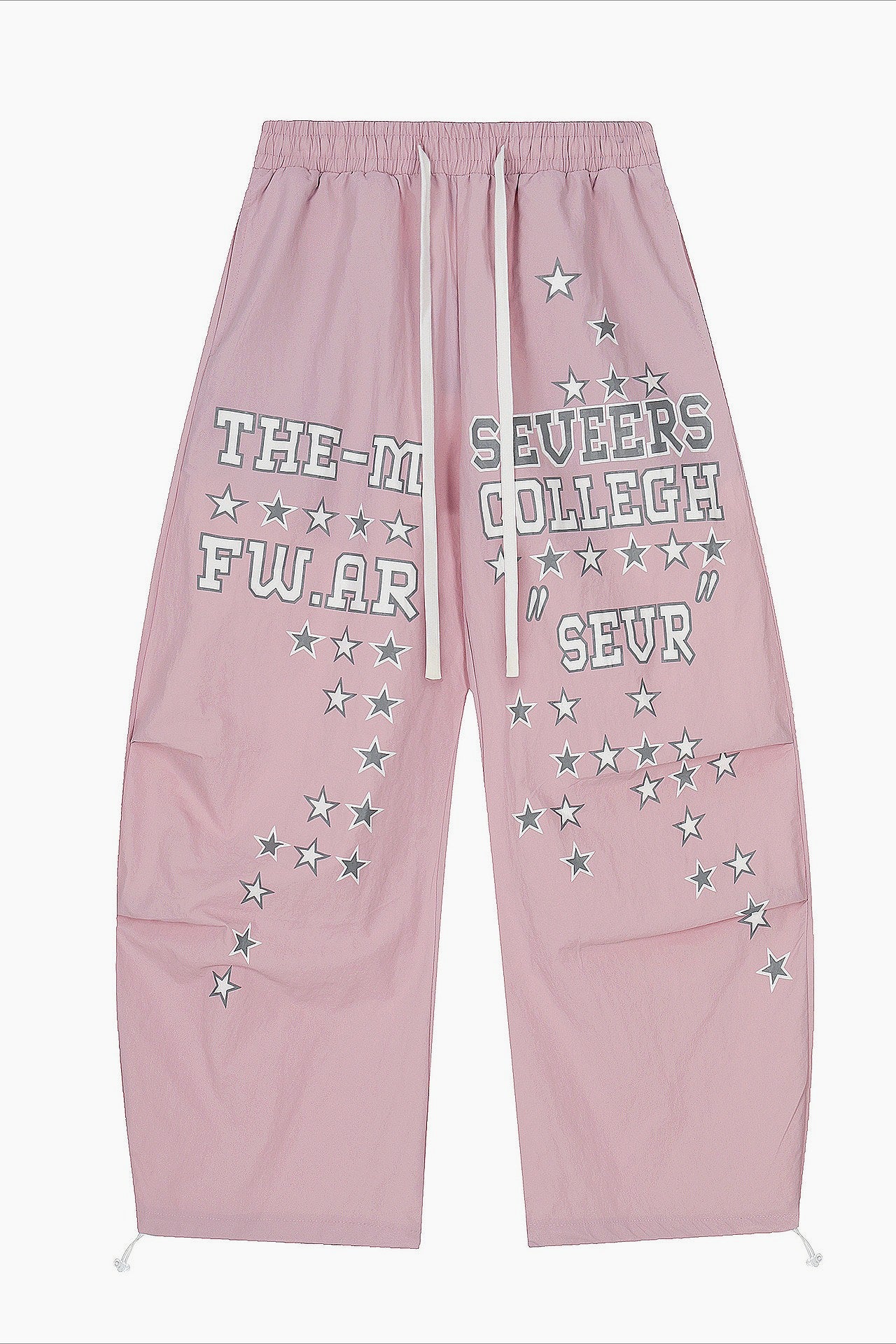 Y2K Street Letter & Broken Star Print Scimitar Pants