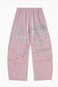 Y2K Street Letter & Broken Star Print Scimitar Pants