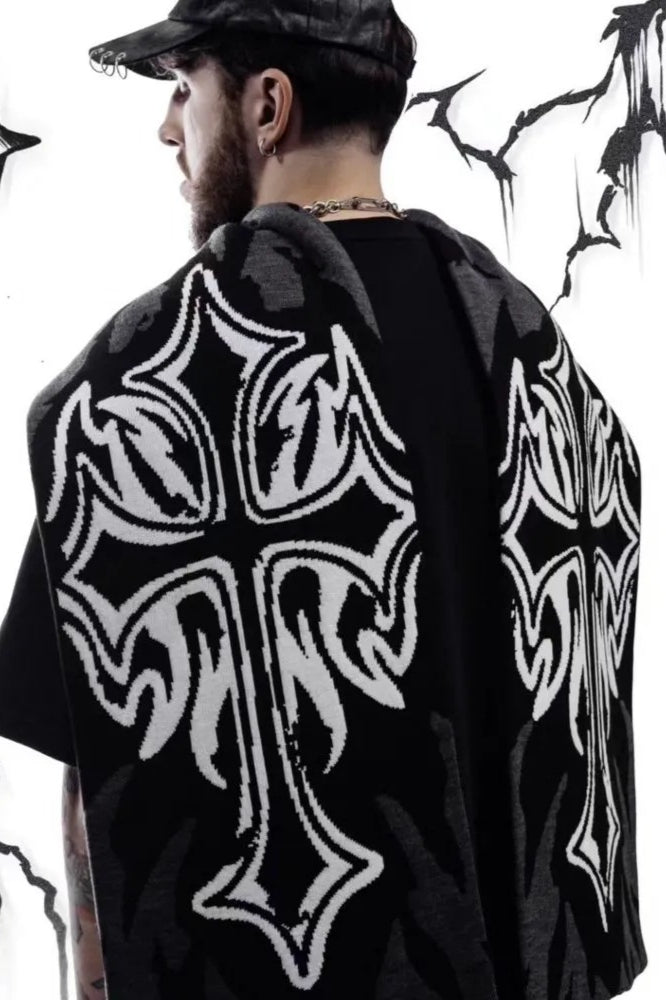 Unisex Streetwear Vintage Warm Knit Scarf Main image