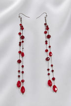 Long Beaded Chain Drop Earrings