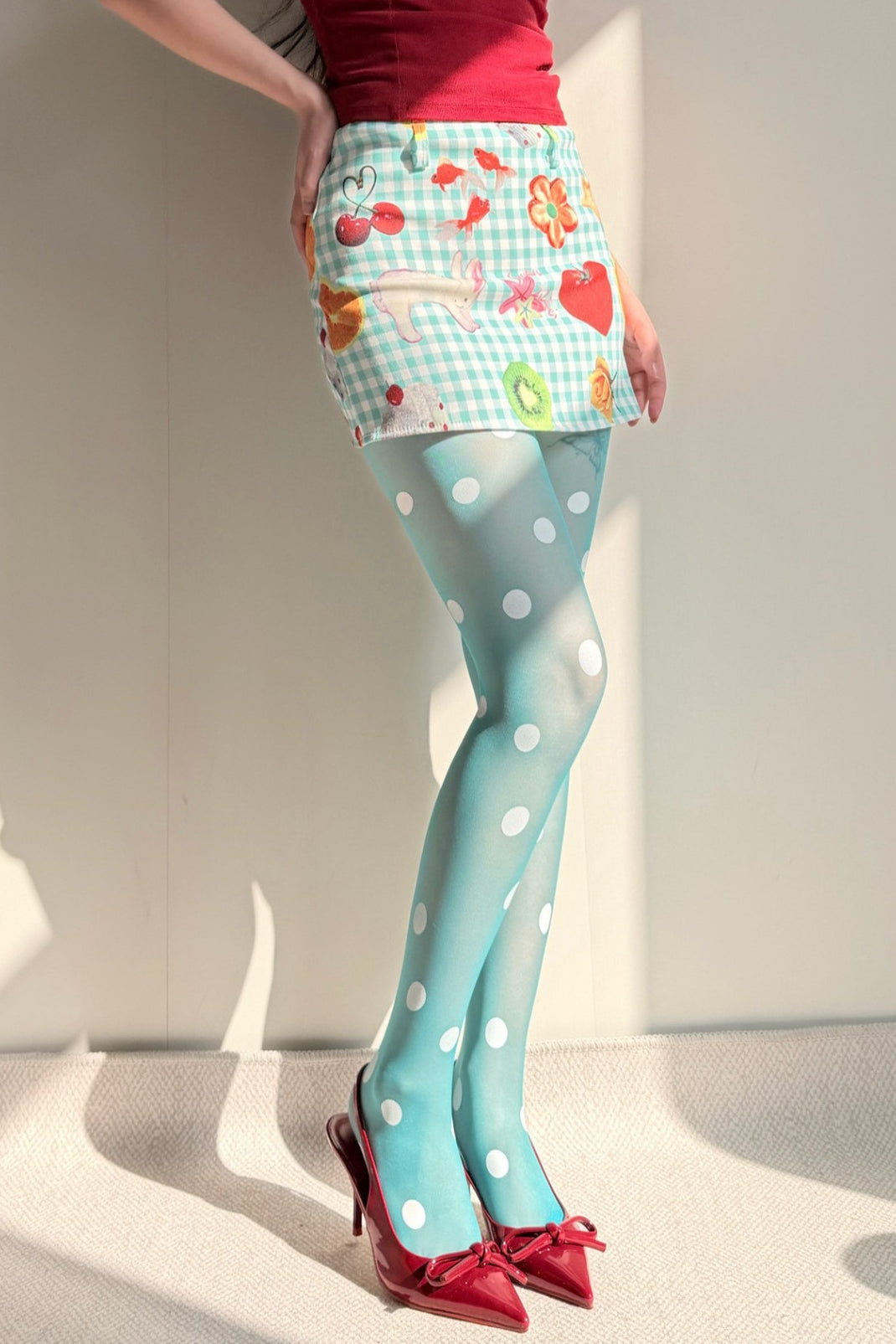Colorful Big Polka Dot Tights Main image