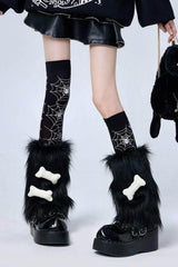 Y2K Spider Web Print Knee High Socks