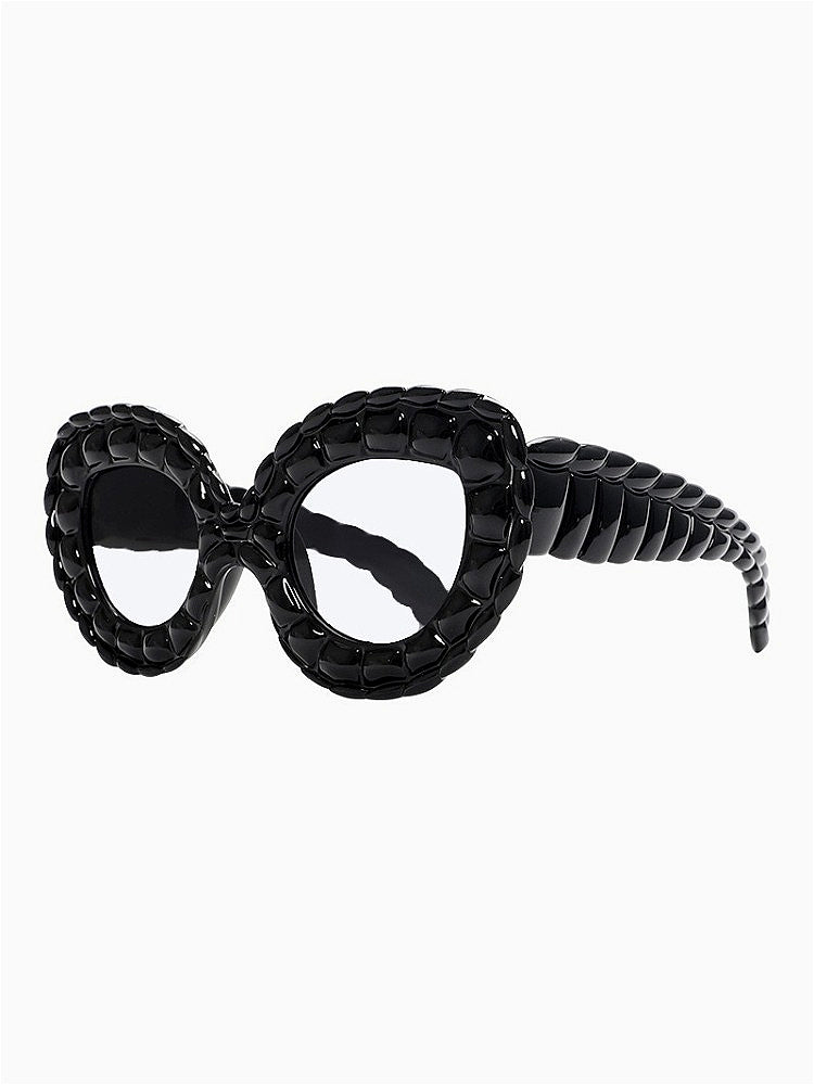 Crystal Oversized Cat Eye Glasses