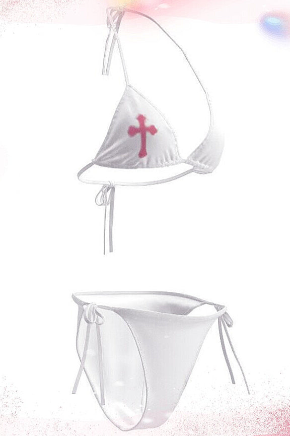 Sexy Gothic Cross Graphic Swimwear
