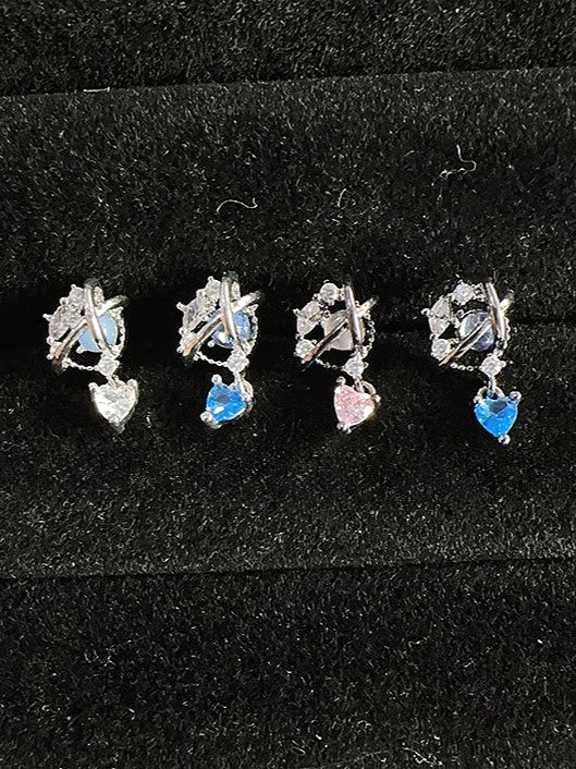Rhinestone Planet Zircon Lip Stud