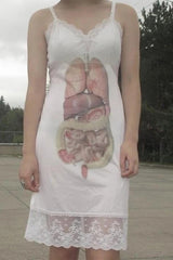 Y2K Emo Sleeveless Print Mini Dress