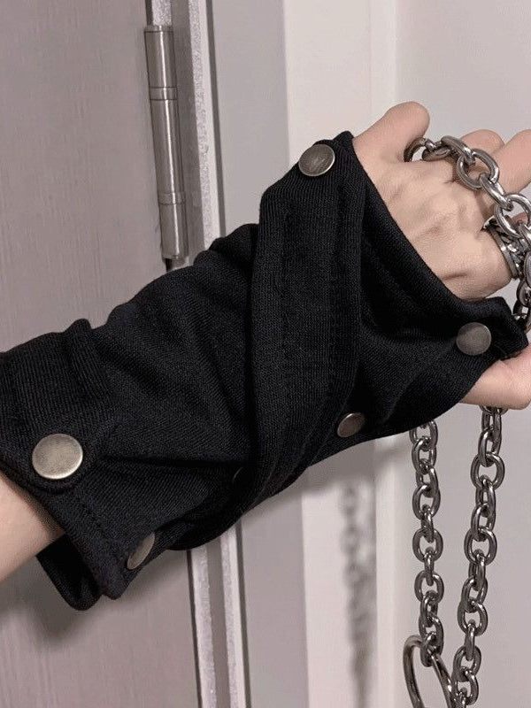 Trendy Harajuku Punk Half-finger Gloves Secondary image
