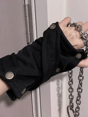 Trendy Harajuku Punk Half-finger Gloves