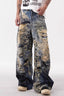 Graffiti Print Distressed Effect Pants