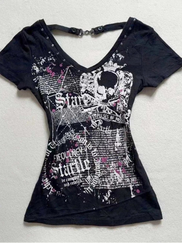 Retro Grunge Punk Casual T-Shirt Secondary image