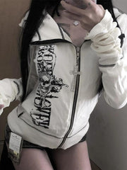 Gothic Punk Hooded Cardigan Hoodie