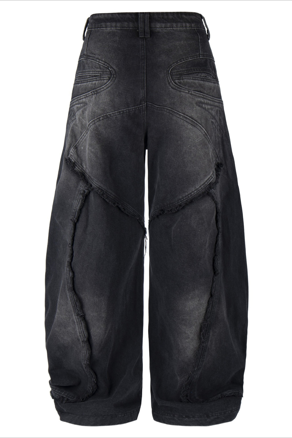 Gothic Frayed Tassel Distressed Straight Leg Pants