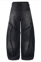 Gothic Frayed Tassel Distressed Straight Leg Pants