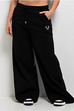 Assorted Rhinestone Graphic Wide Leg Pants