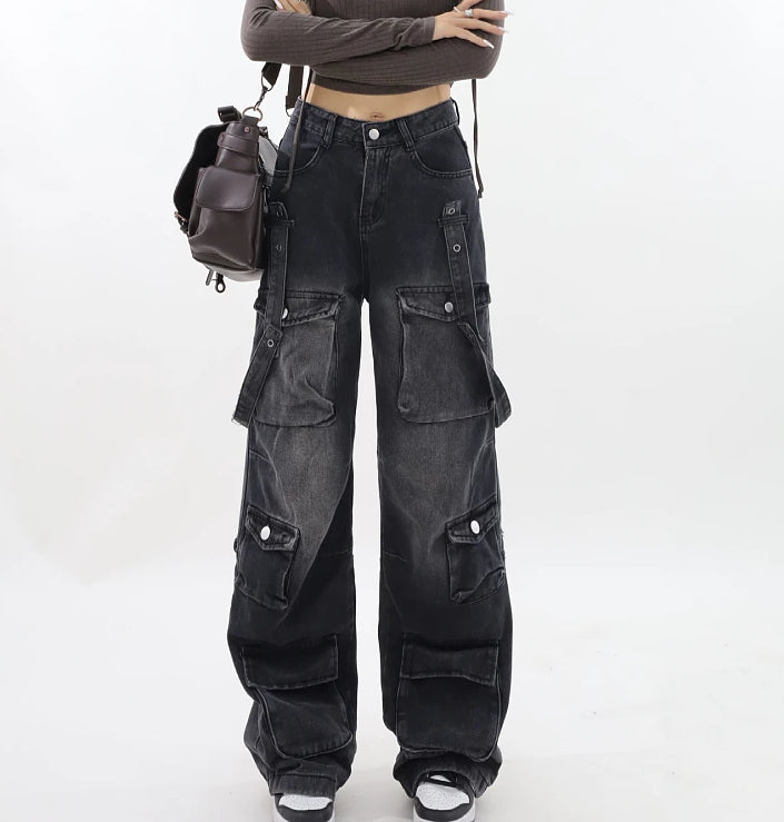 Vintage Black Gothic Cargo Pant Main image