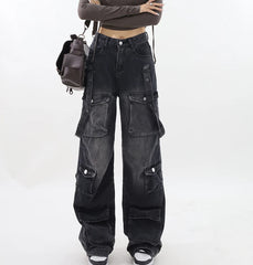 Vintage Black Gothic Cargo Pant