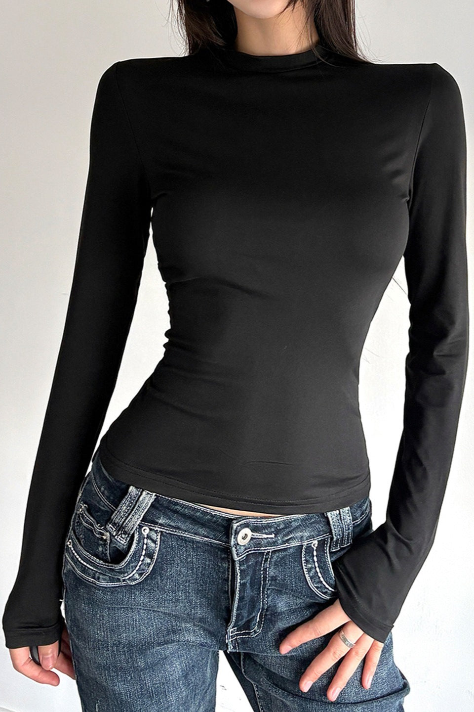 Eyelet Lace Up Back Crop Tops