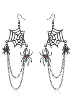 Spider Web Drop Pendant Necklaces