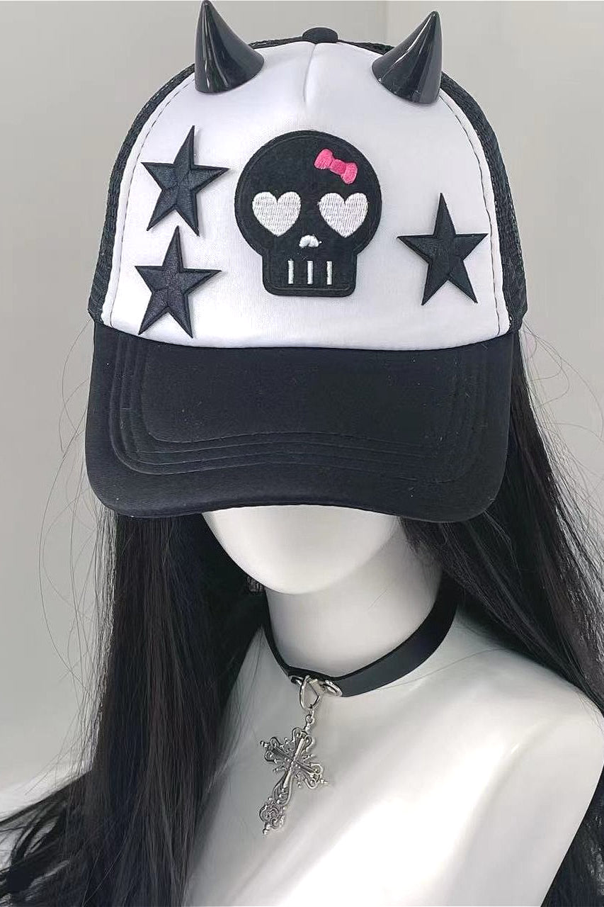 Y2K Baddie Devil Skull Hat Main image