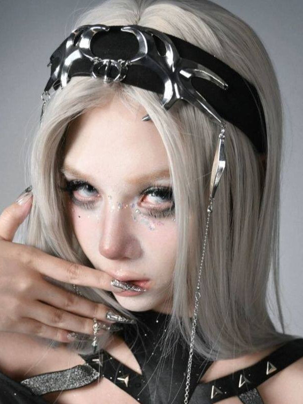 Y3K Ghost Futuristic Punk Hair Accs