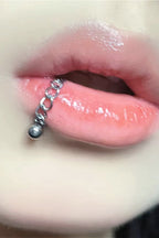 Punk Ball Cone Chain Lip Stud