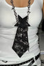 Punk Gothic Star Denim Tie Necklace