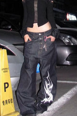 Thorn Totem Distressed Wide-Leg Plus Size Pants