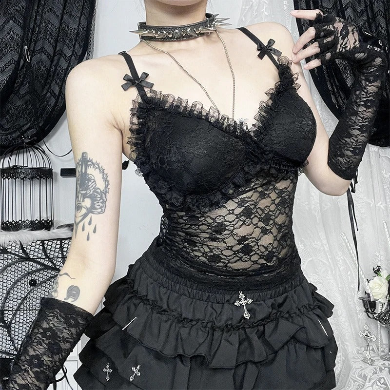Sheer V-Neck Floral Corset Main image