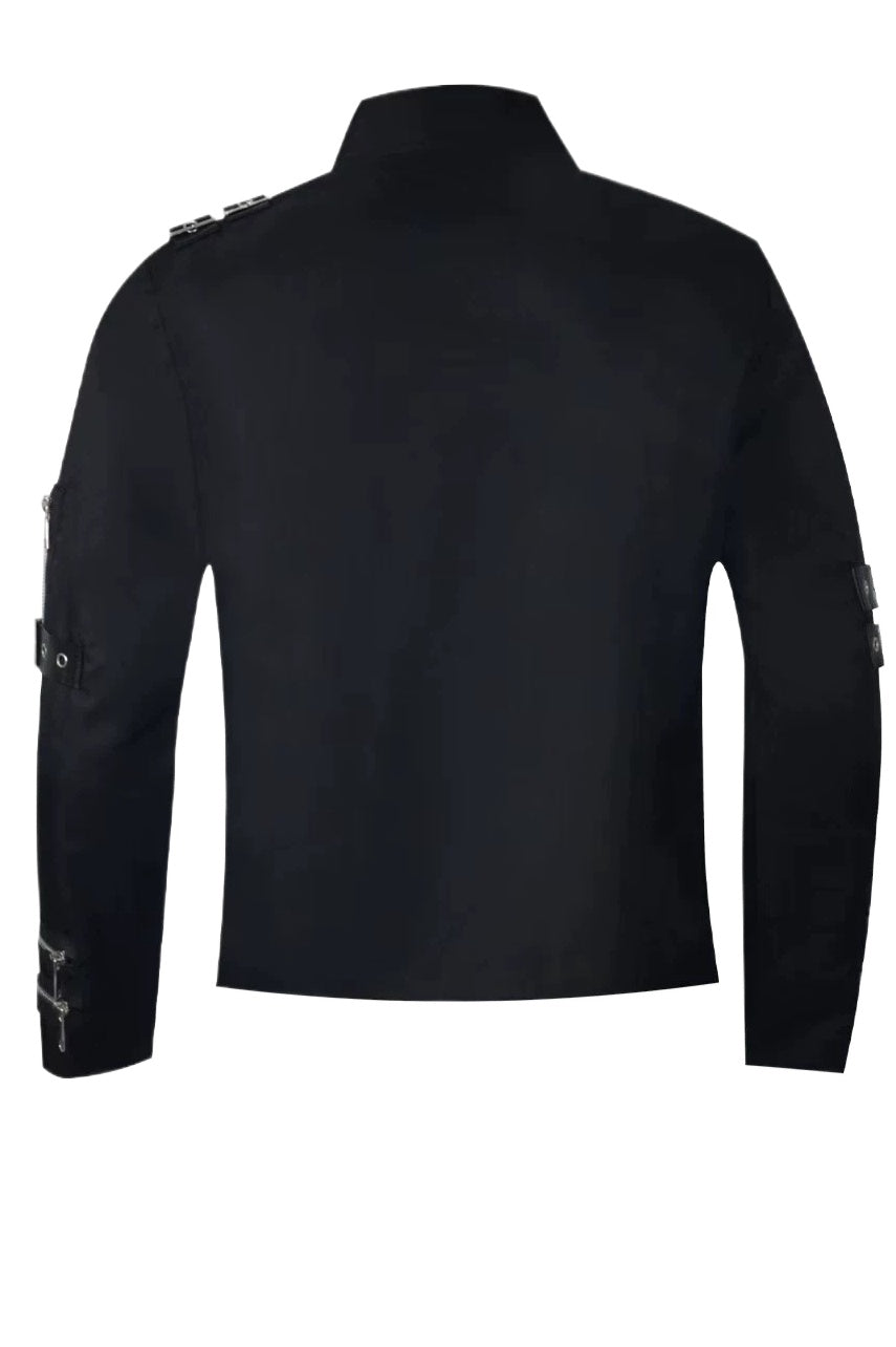 Buckle Strap Zip Detail Jackets