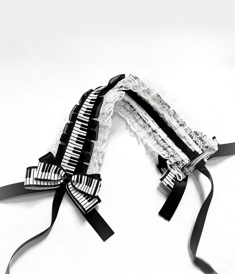 Lace Bow Piano Key Hair Accs Main image