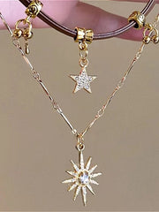 Retro Occult Zodiac Astrological Charm Necklace
