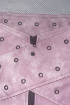 Low-Rise Belted Faux Leather Mini Skirt