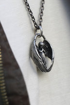 Vintage Praying Angel Pendant Necklace