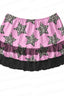 Pink Star Print Ruffle Mini Skirt