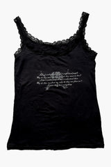 Vintage Y2K Dark Street Cross Skull Printed Cami