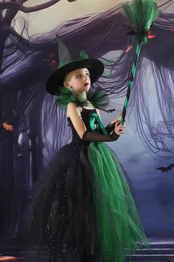 Witch Tutu Dress Kid Halloween Costume Secondary image