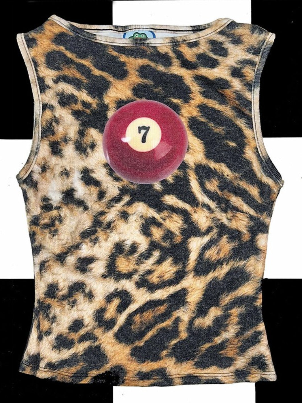 Y2K Leopard Print Billiard Ball Tank Top Secondary image
