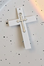 Black Tone Gothic Cross Barrette Hair Accs