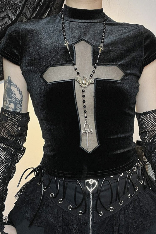 Halloween Cross Crop T-Shirt Secondary image