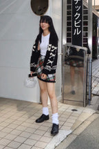 Vintage Punk Skull Thick Knit Women's Sweater