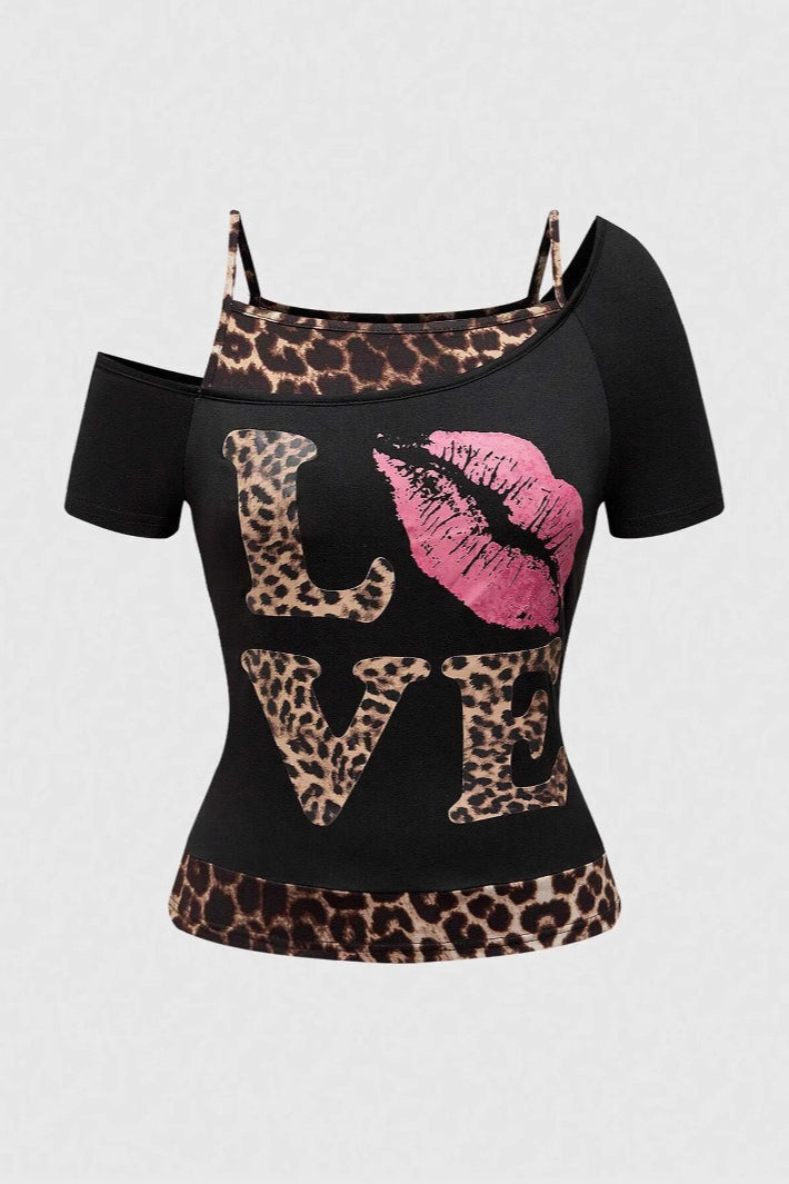 Leopard Love Off Shoulder Cami Top Main image