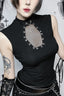 Gothic Coffin Fishnet Tank Top
